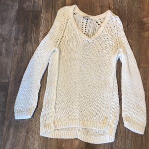 Loft White Textured Sweater